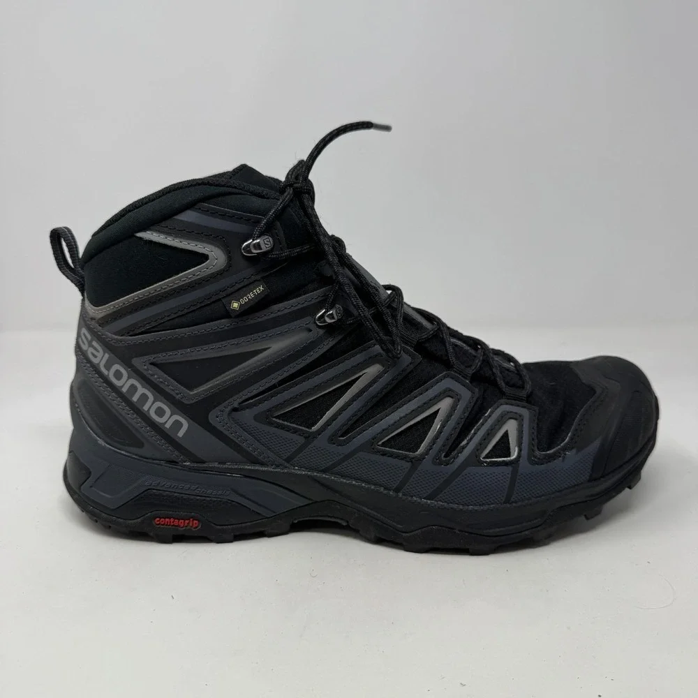 Salomon X-Ultra 3 Mid GTX Trail Hiking Running Black Gore-Tex Boots Men's 10